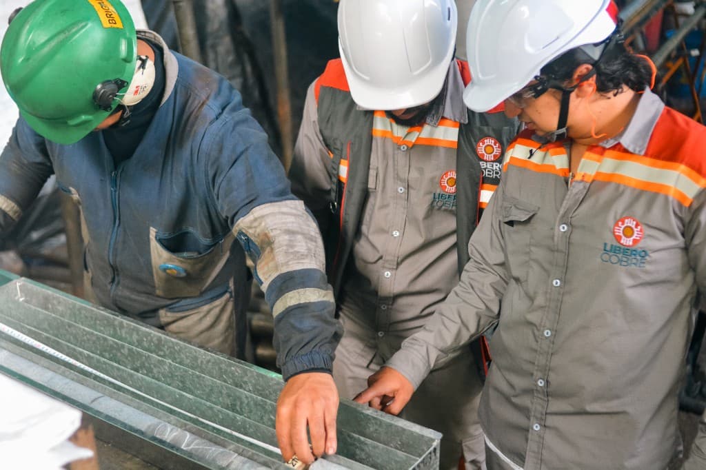 Geologist with Core